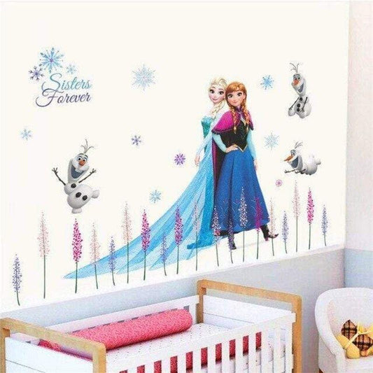 Autocollant mural TheStickerStop, sticker pour chambre d'enfant - Château  de princesse Disney - Personnalisable, Vinyle, Large - 580 x 900mm