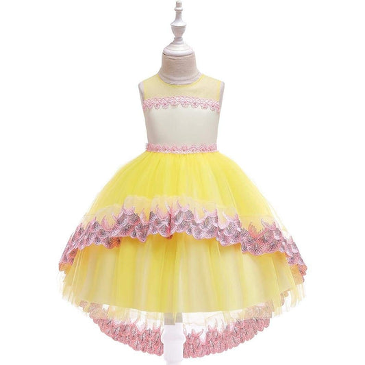 Gelbes und rosafarbenes Prinzessinnenkleid